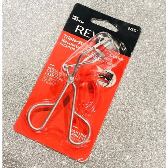Revlon Lash Curler Eyelash Tool Triple Stepped Interlocking 3 Tiered Pads - Picture 2 of 2